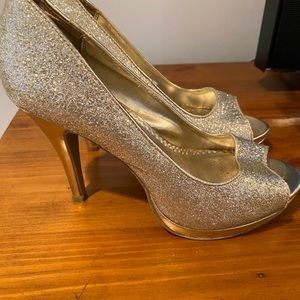 Gold Platform heels